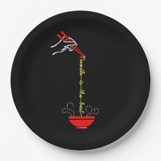 Het beste is noodle papieren bordje (Voorkant)