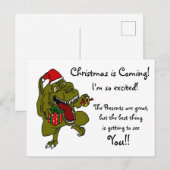 Het beste is om je kerstdinosaurus te zien feestdagenkaart (Voorkant / Achterkant)