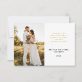 Het beste jaar ooit Pas getrouwd Weddenschappen me Bedankkaart (Achterkant)