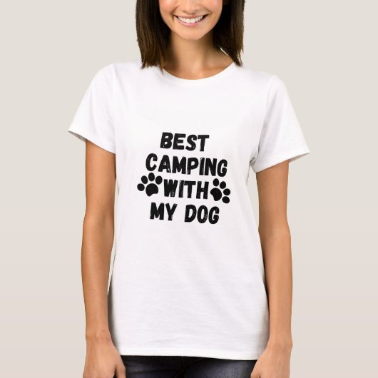 Het beste kamperen met mijn hond t-shirt (Voorkant)