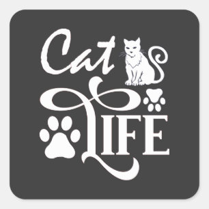 Het beste kattenvoer vierkante sticker