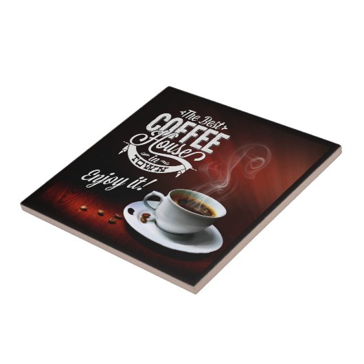 Het beste koffiehuis in de stad tegeltje (Zijkant)