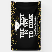 Het Beste Komt Nog Black Grad Feest Banner (Verticaal)