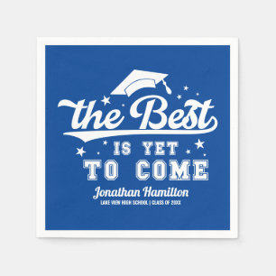 Het beste komt nog Blauwe Afstudeerfeest Servet