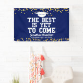 Het beste komt nog Blauwe Afstudeerfeest Spandoek (Insitu)