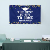 Het beste komt nog Blauwe Afstudeerfeest Spandoek (Beurs)