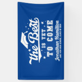 Het beste komt nog Blauwe Grad Feest Spandoek (Verticaal)