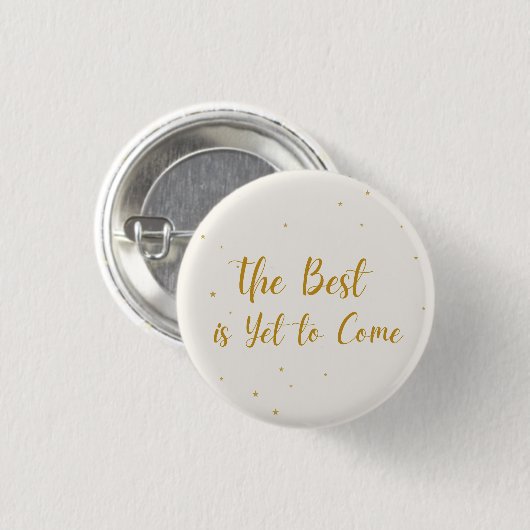 Het Beste Komt Nog Feestviering Knop Ronde Button 3,2 Cm (Voorkant /achterkant)