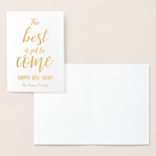 Het Beste Komt Nog Goud Folie Monogram Folie Kaarten (Display)