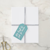 Het Beste Komt Nog Kerstcadeau Tag - Blauw Cadeaulabel (Met Touw)