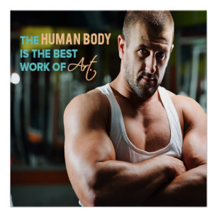Het beste kunstwerk Motiverende fitnessposter Perfect Poster