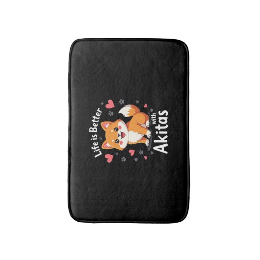 Het beste leven met Akita Tanktop Badmat (Voorkant Verticaal)