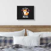 Het beste leven met Akita Tanktop Canvas Afdruk (Insitu (Slaapkamer))