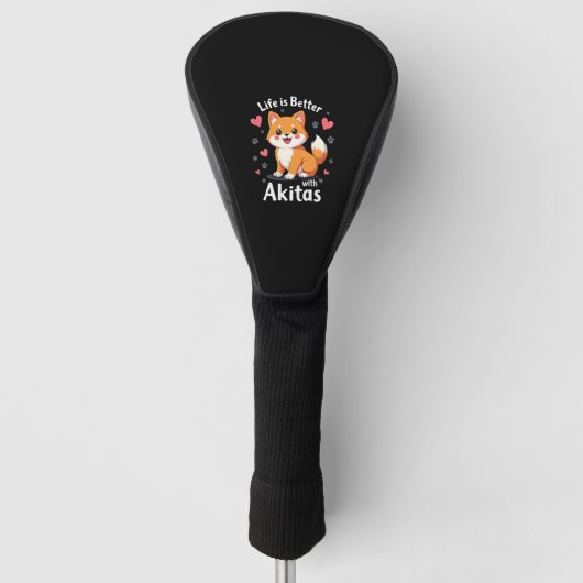 Het beste leven met Akita Tanktop Golfheadcover (Voorkant)