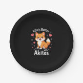 Het beste leven met Akita Tanktop Papieren Bordje (Voorkant)