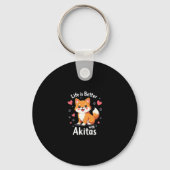 Het beste leven met Akita Tanktop Sleutelhanger (Voorkant)