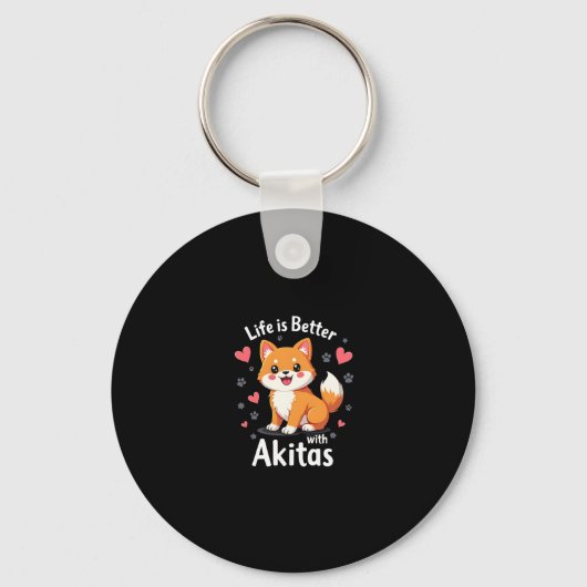 Het beste leven met Akita Tanktop Sleutelhanger (Voorkant)
