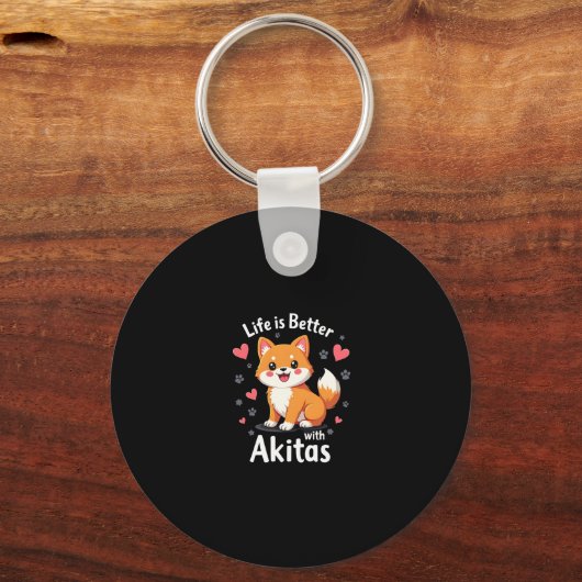 Het beste leven met Akita Tanktop Sleutelhanger (Voorkant)