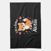 Het beste leven met Akita Tanktop Theedoek (Verticaal)