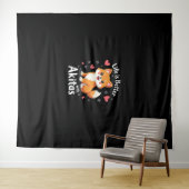 Het beste leven met Akita Tanktop Wandkleed (In Situ (horizontaal))