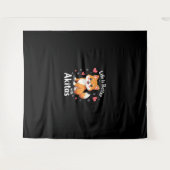 Het beste leven met Akita Tanktop Wandkleed (Voorkant (horizontaal))