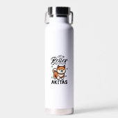 Het beste leven met Akita Waterfles (Voorkant)