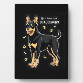Het beste leven met Beauce Sheepdog Tanktop Fotoplaat