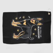 Het beste leven met Beauce Sheepdog Tanktop Golfhanddoek (Horizontaal)