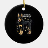 Het beste leven met Beauce Sheepdog Tanktop Keramisch Ornament (Voorkant)