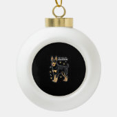 Het beste leven met Beauce Sheepdog Tanktop Keramische Bal Ornament (Voorkant)