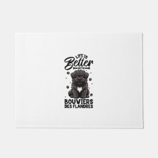 Het beste leven met Bouvier des Flandres Deurmat