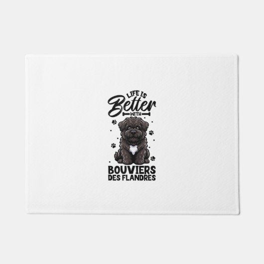 Het beste leven met Bouvier des Flandres Deurmat (Voorkant)
