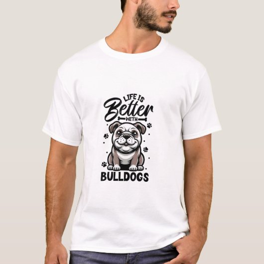 Het beste leven met Bulldog T-shirt (Voorkant)