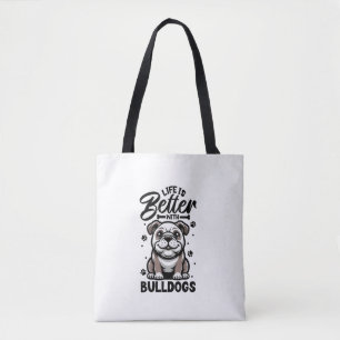 Het beste leven met Bulldog Tote Bag