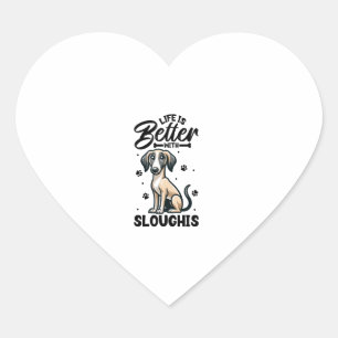 Het beste leven met de Arabische Greyhound Hart Sticker