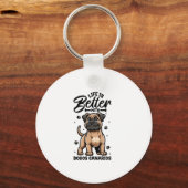 Het beste leven met Dogo Canario Sleutelhanger (Voorkant)