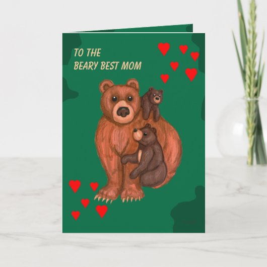 Het Beste Mamma van Beary - voor de Kaart van de (Voorkant)