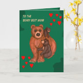 Het Beste Mamma van Beary - voor de Kaart van de (Gele Bloem)