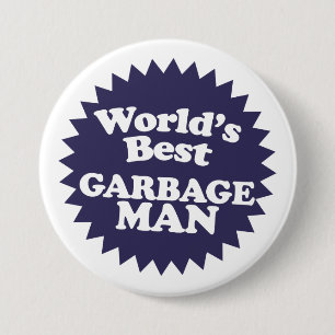 Het beste Man voor vuilnis ter wereld Ronde Button 7,6 Cm