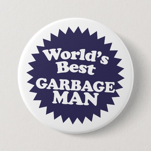 Het beste Man voor vuilnis ter wereld Ronde Button 7,6 Cm (Voorkant)
