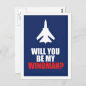 Het beste man zal je zijn mijn wingman briefkaart (Voorkant / Achterkant)