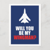 Het beste man zal je zijn mijn wingman briefkaart (Voorkant)