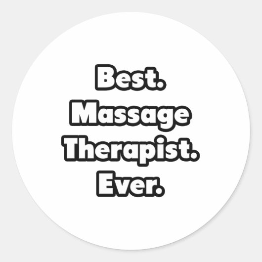 Het beste. Massagetherapie. Ooit. Ronde Sticker (Voorkant)