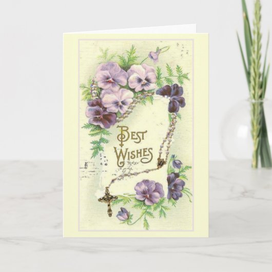 Het beste met lavendel violen rozenkrans kaart (Voorkant)