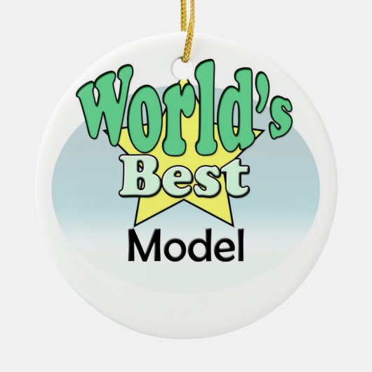 Het beste model ter wereld keramisch ornament (Voorkant)