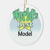 Het beste model ter wereld keramisch ornament (Links)