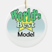 Het beste model ter wereld keramisch ornament (Achterkant)