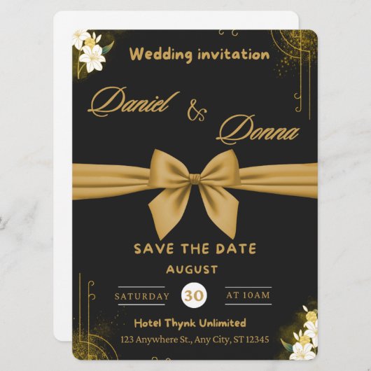 Het beste model voor uw bruiloft uitnodiging (Voorkant / Achterkant)