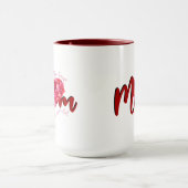 Het Beste Moeder Roze Rode Rozen Hart Script Mok (Midden)