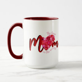 Het Beste Moeder Roze Rode Rozen Hart Script Mok